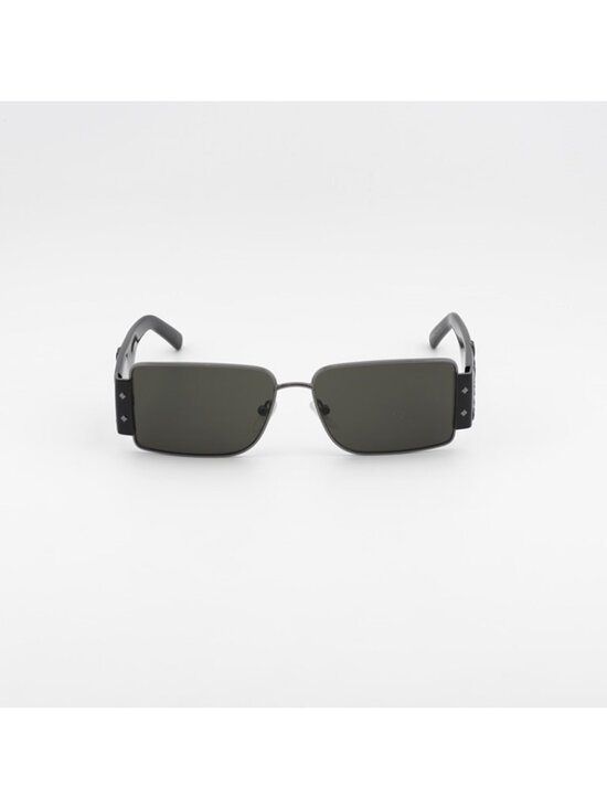 MCM MW0012 12A Sunglasses Dark Ruthenium Rectangle Frame, Dark Grey Lenses